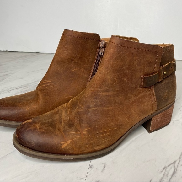 Korks Sonya Brown Leather Bootie 9 1/2 - Picture 10 of 15